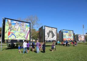 Students from the Pinellas County School District take a tour of the 2024 Embracing Our Differences exhibition (2) (1)